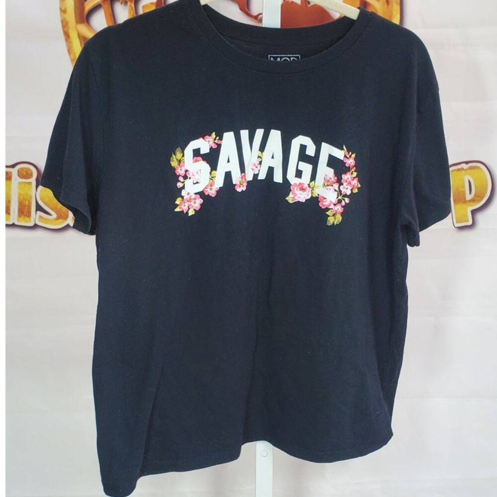 Modern Lux Black Savage Graphic Tee Size L